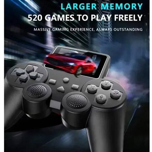 🎮   جهاز ألعاب محمول بتصميم عصري – وحدة تحكم مع شاشة مدمجة وألعاب كلاسيكية